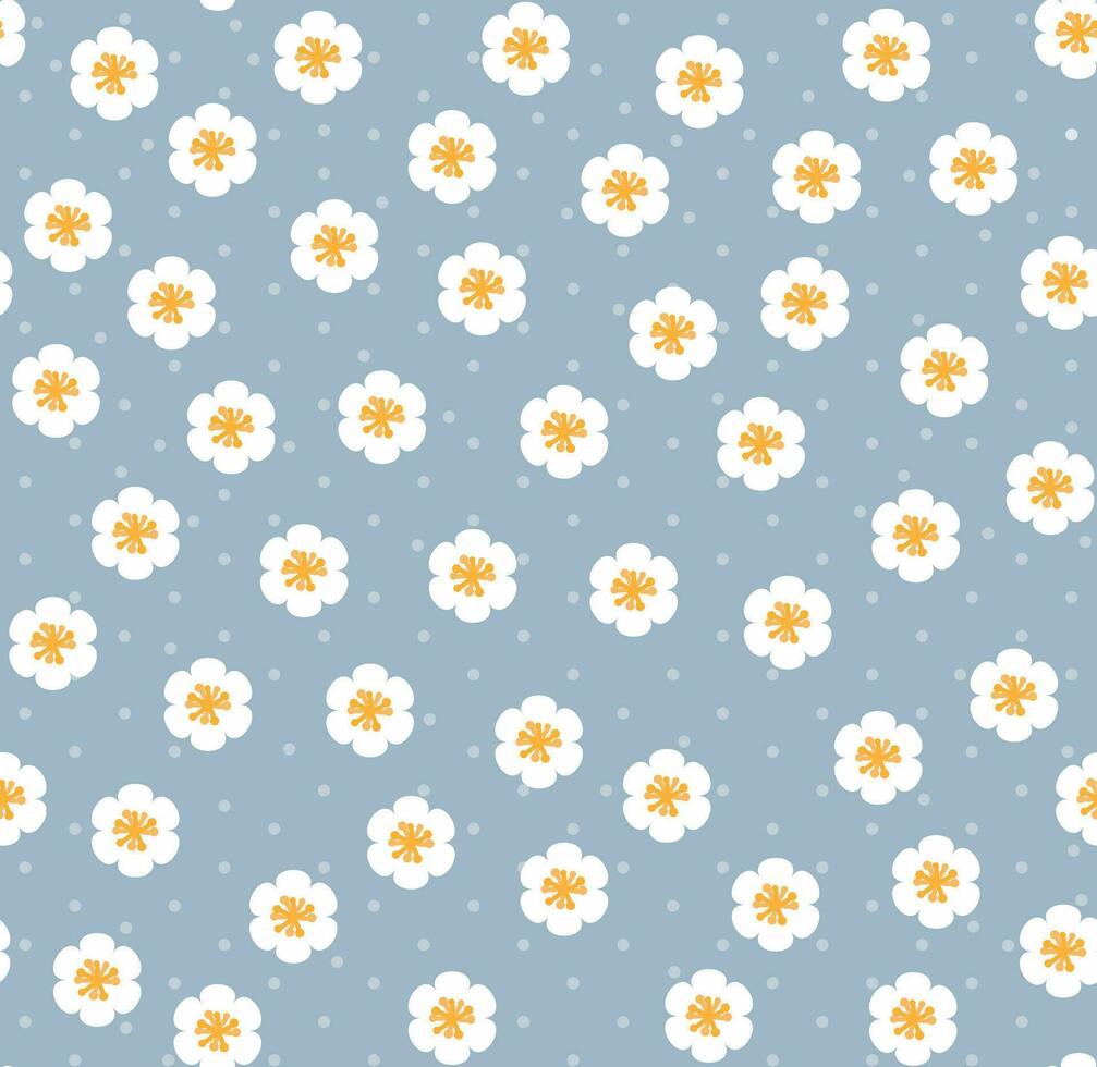 Seamless Flower pattern. Spring floral background, cover, wrapping paper, embroidery illustration vector. vector