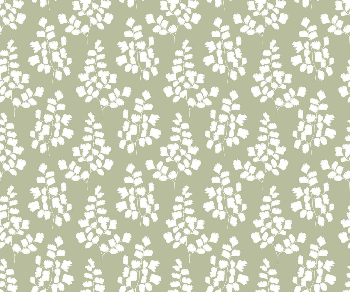 Fern leaf Seamless Pattern. Seamless vector background fern leaves. Botanical leaf vector texture pattern.