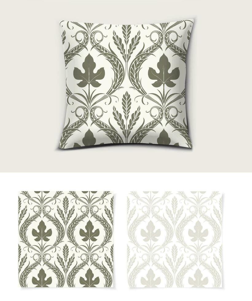 Ornamental cushion cover design. Damask seamless vector background. Luxury old fashioned damask ornament, royal victorian seamless texture for wallpapers, textile, wrapping.