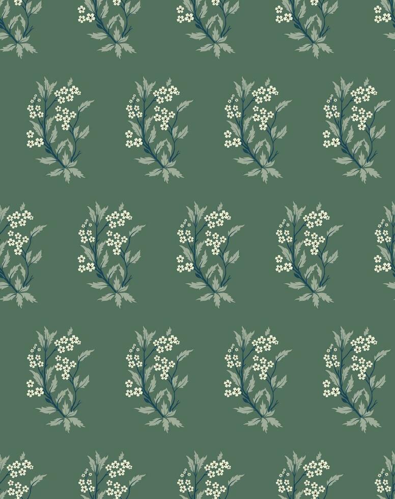Digital printing textile pattern. Seamless pattern with decorative flowers. Aesthetic floral print for fabric, scrapbook, wrapping. vector