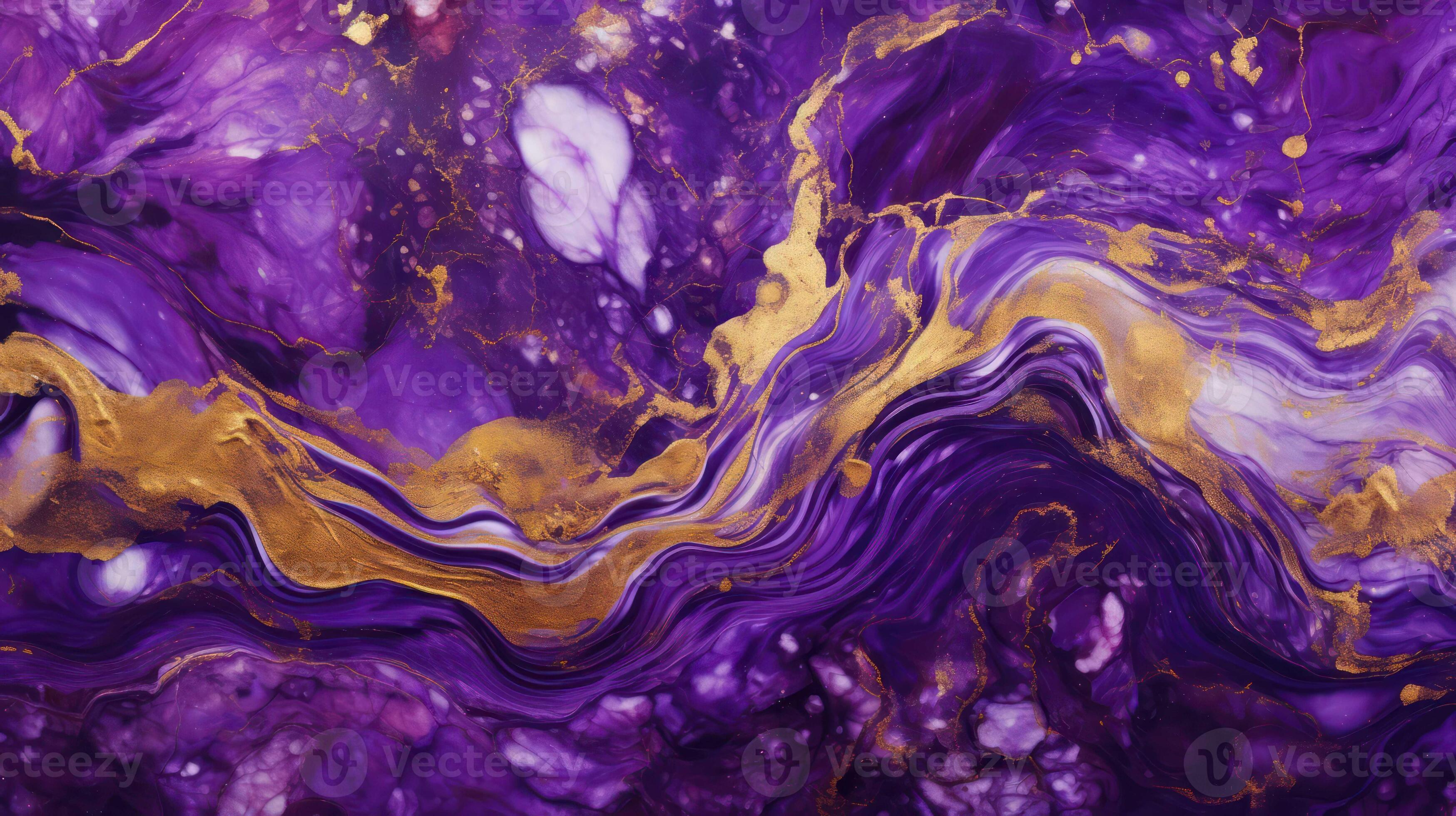 AI generated Richly Textured Purple and Gold Stone 36141241 Stock Photo