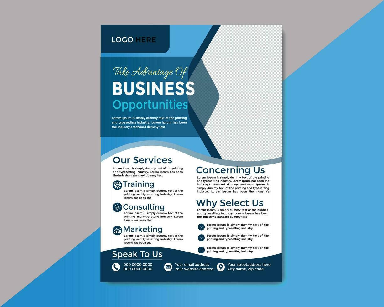 Free vector Corporate flyer or cover design for business identity and advertisement.