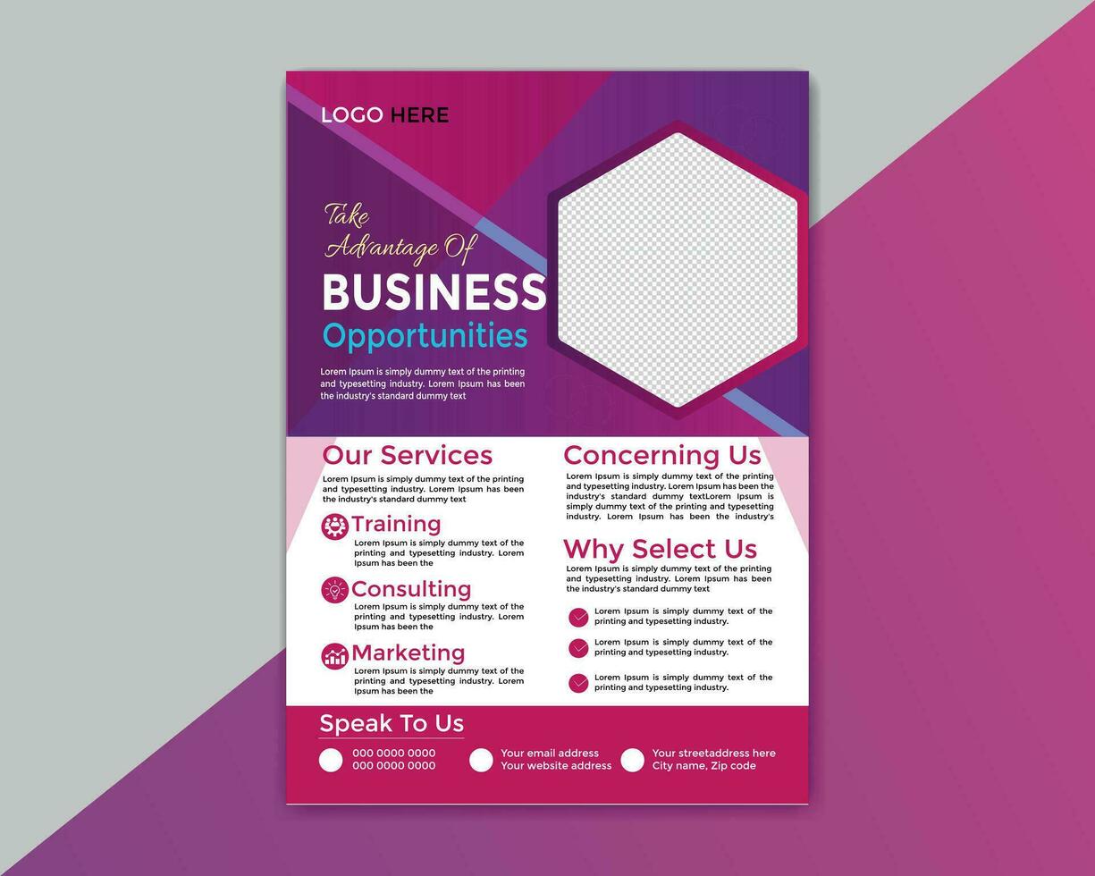 Free vector Corporate flyer or cover design for business identity and advertisement.