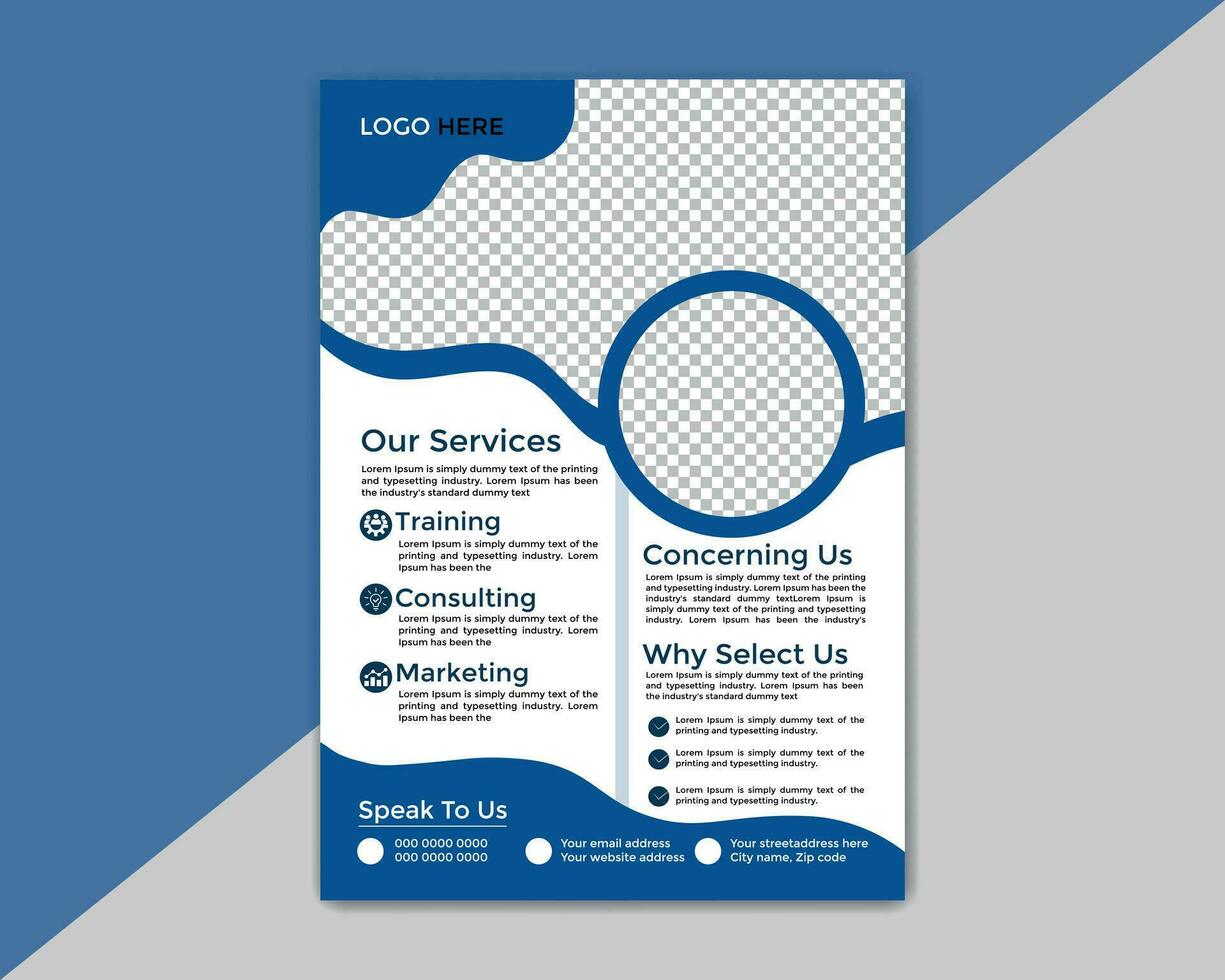 Free vector Corporate flyer or cover design for business identity and advertisement.
