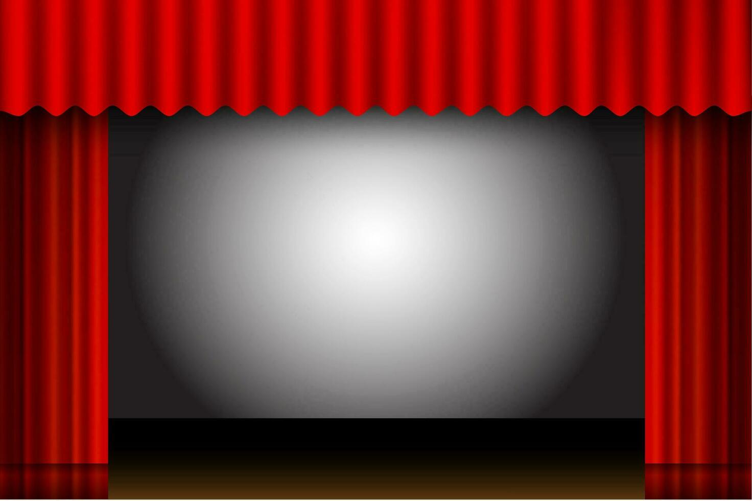 red curtain frame vector