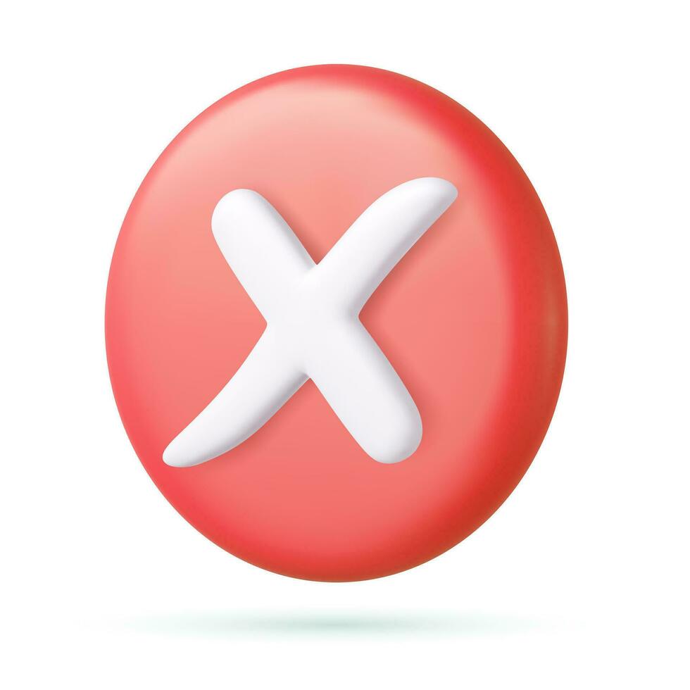 Cancel cross icon vector