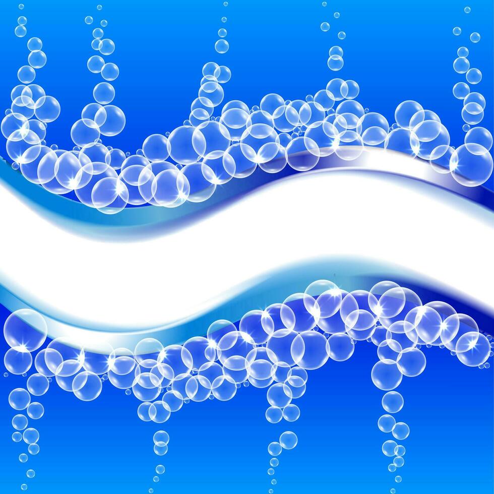 Wave of bubbles. vector