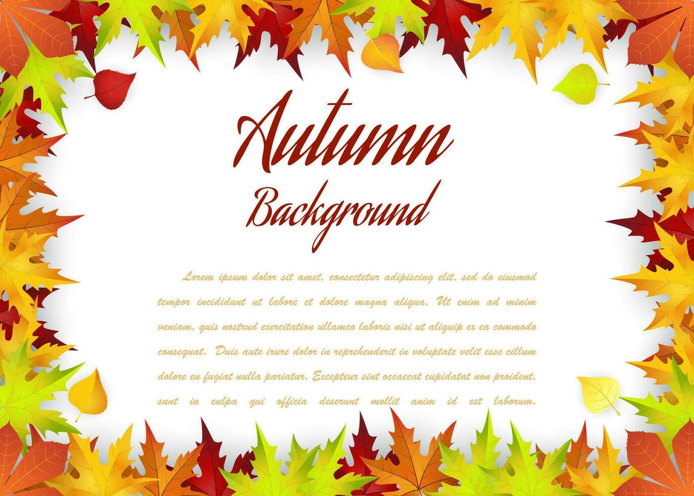 Autumn Frame With Falling Maple Leaves vector