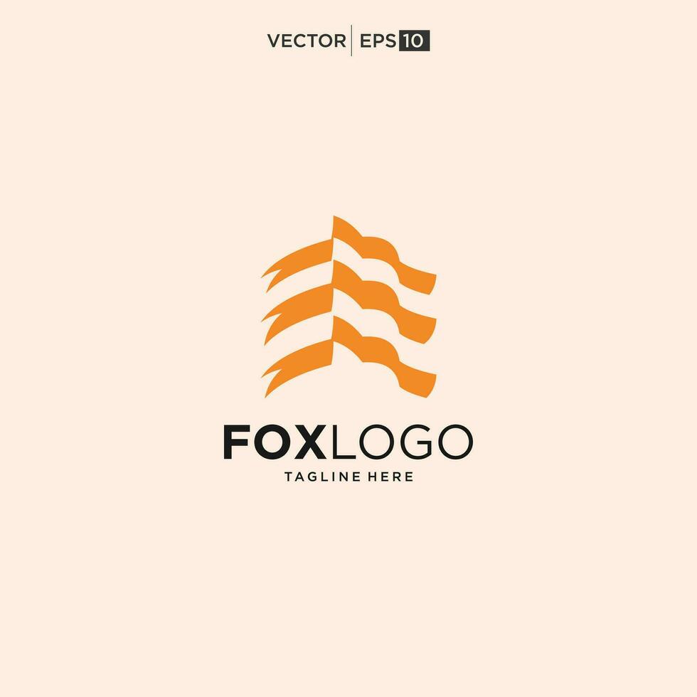 Fox creative logo vector. Fox icon vector illustration