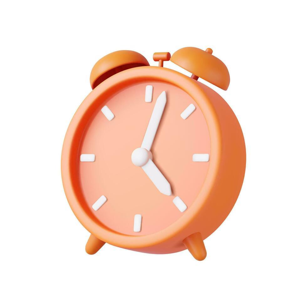 3d alarm clock vector