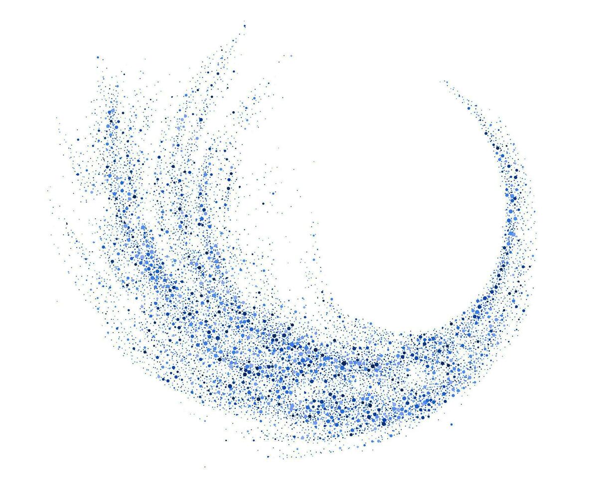 Abstract shiny blue glitter design element vector