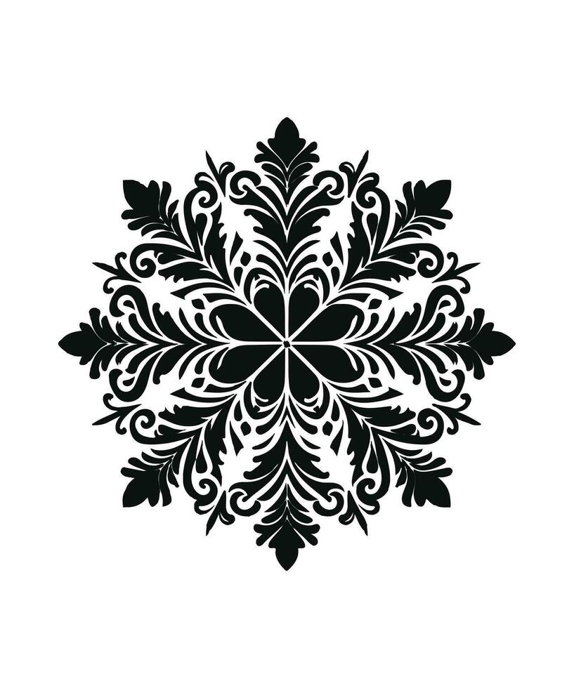 SNOWFLAKES STENCIL-10. VECTOR ILLUSTRATION.