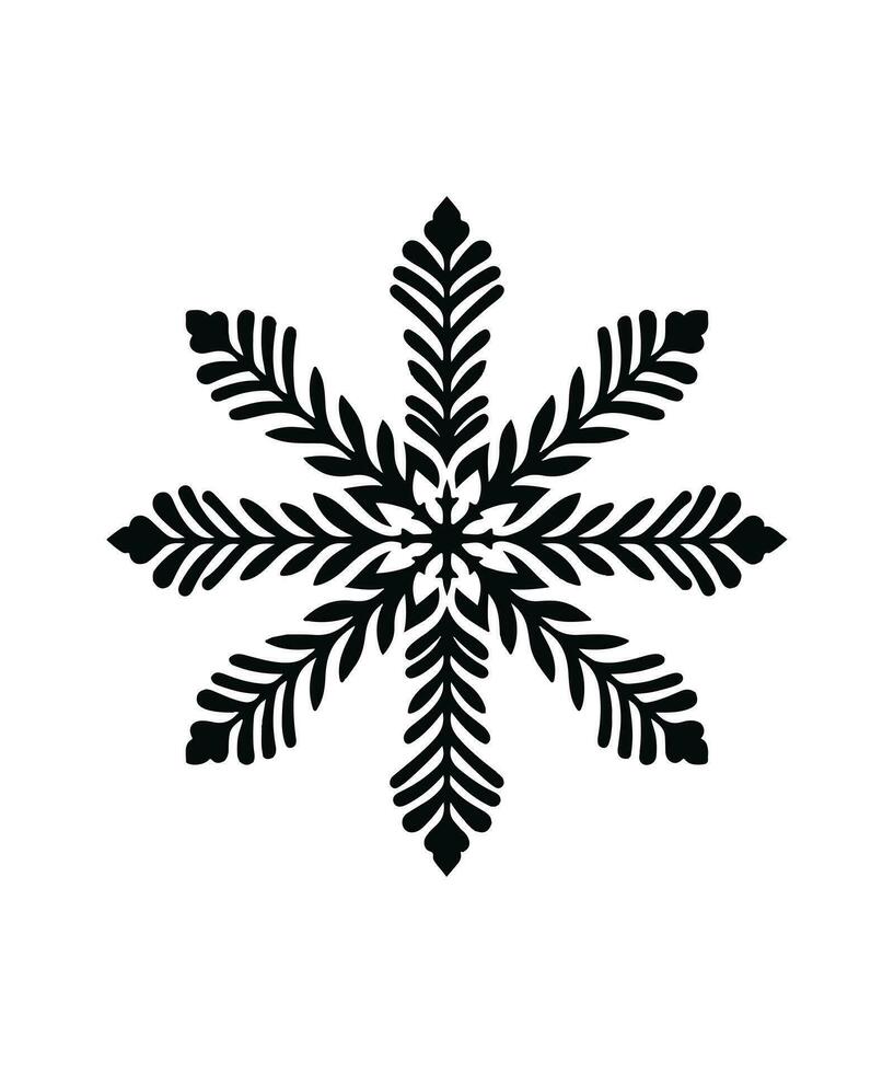 SNOWFLAKES STENCIL-14. VECTOR ILLUSTRATION.
