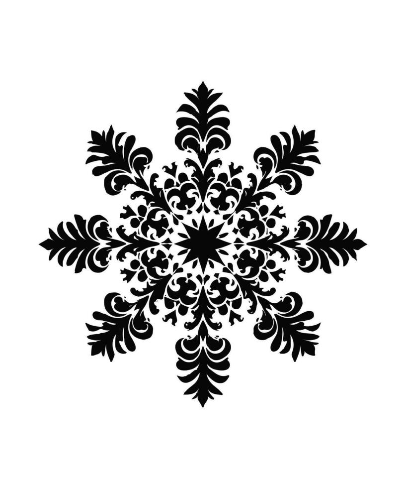 SNOWFLAKES STENCIL-05. VECTOR ILLUSTRATION.