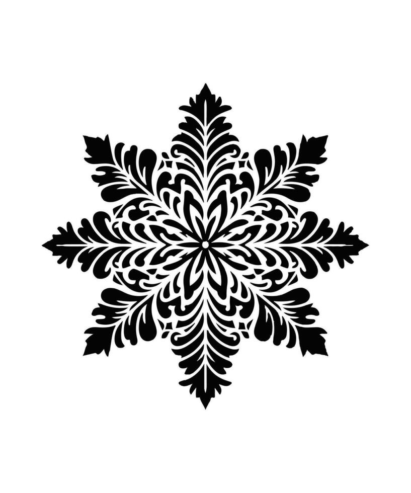 SNOWFLAKES STENCIL-20. VECTOR ILLUSTRATION.