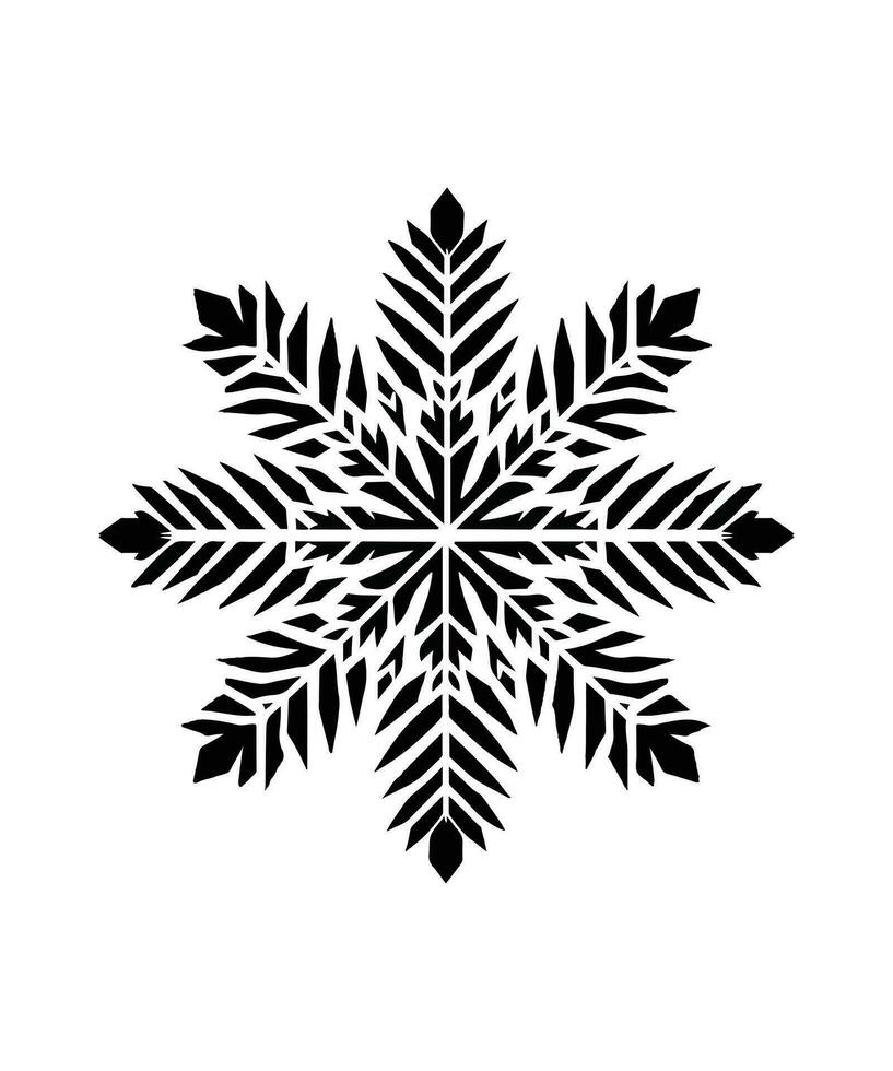SNOWFLAKES STENCIL-01. VECTOR ILLUSTRATION.