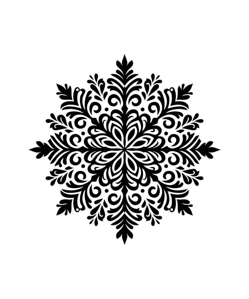 SNOWFLAKES STENCIL-07. VECTOR ILLUSTRATION.