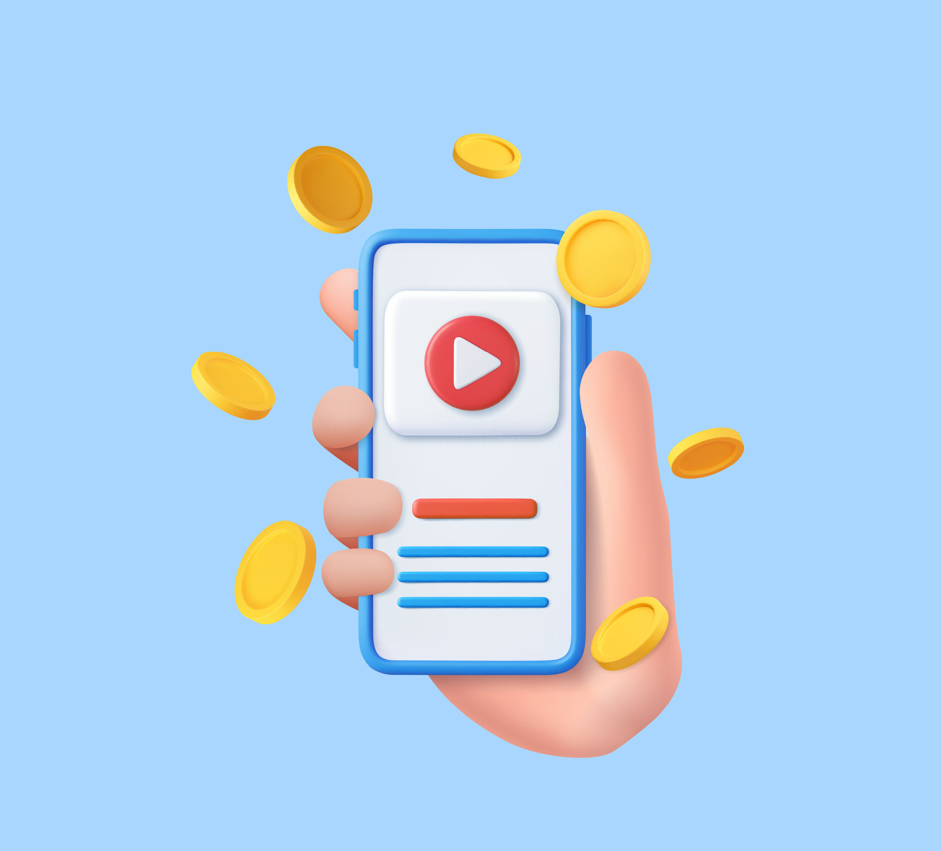 3d Social Media Mobile Playing Video Make Money 36141624 Vector Art At 3d Social Media Mobile Playing Video Make Money 36141624 Vector Art At