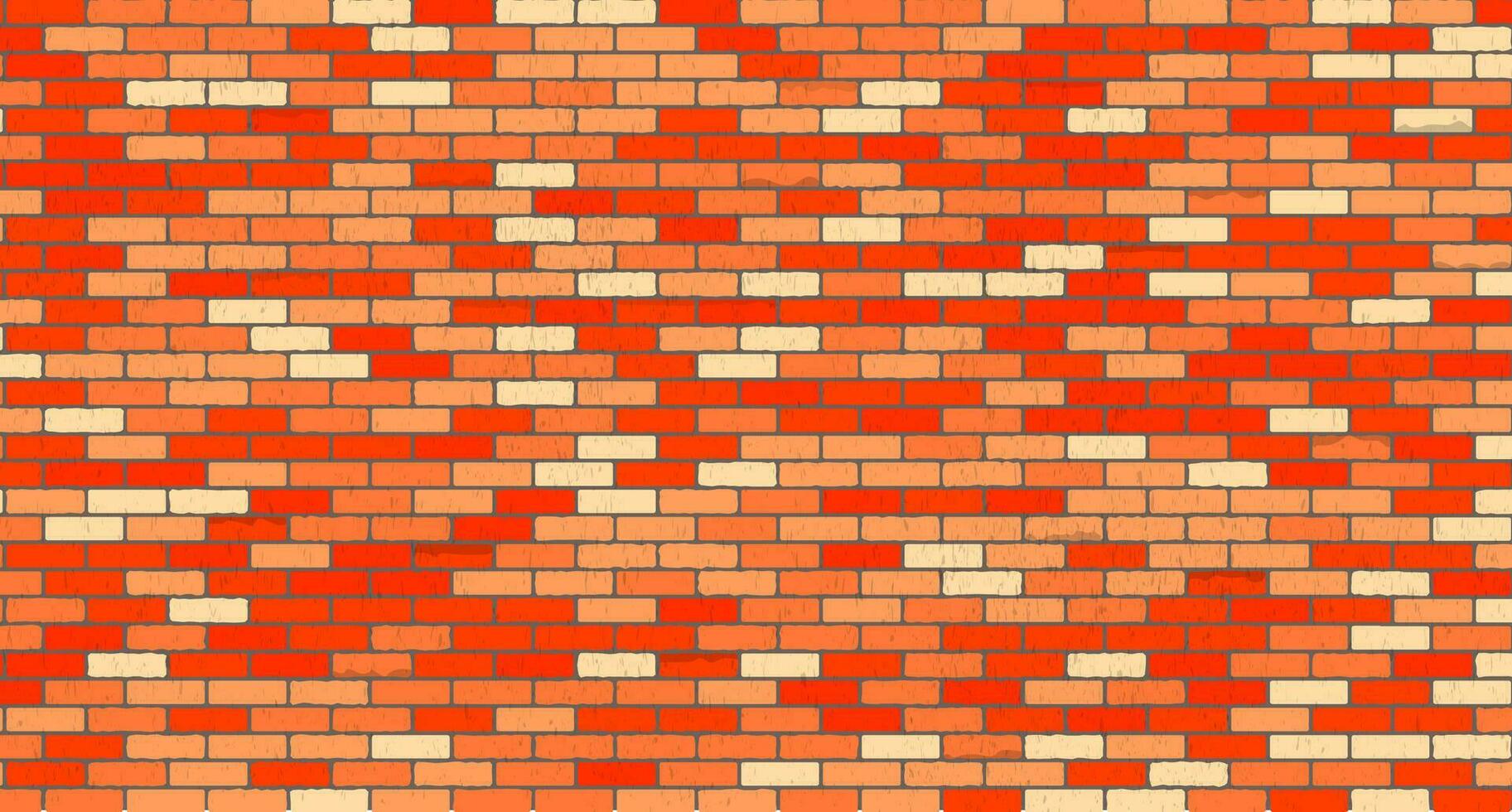 pared de ladrillo rojo vector
