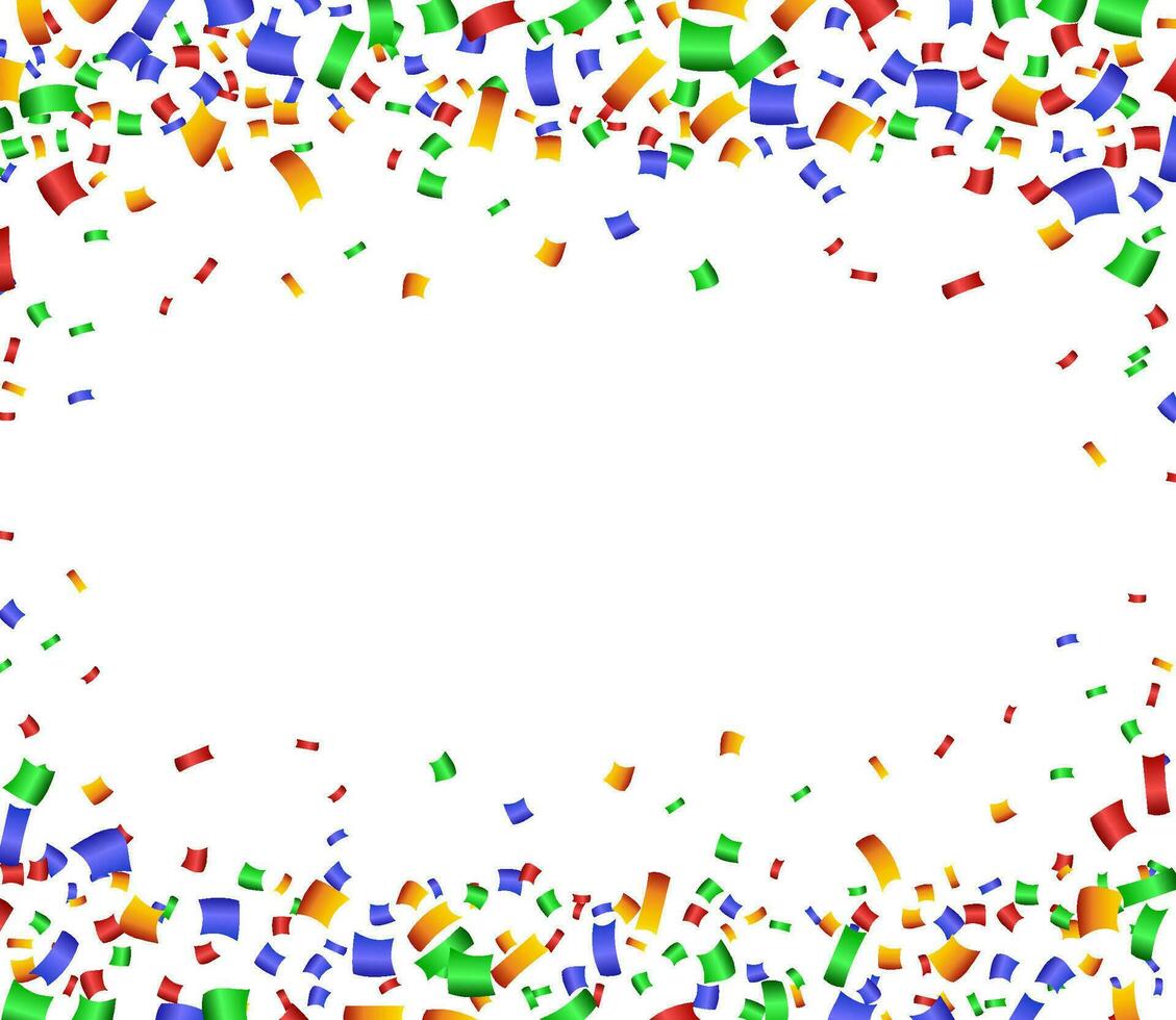 frame background with confetti. vector