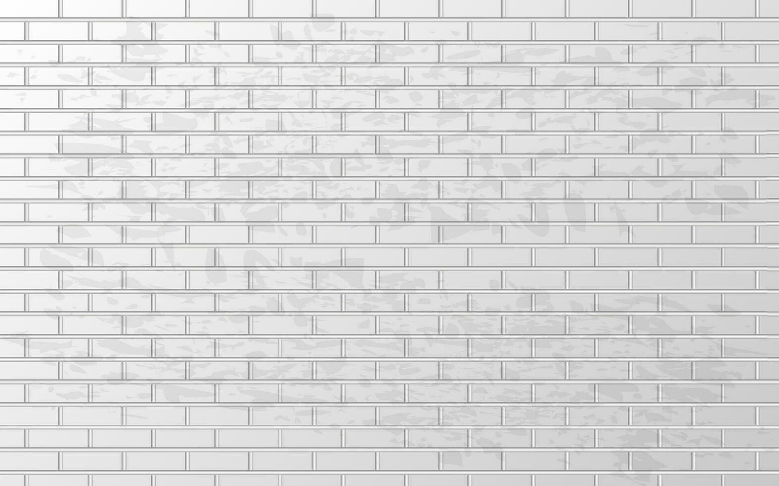 White grunge brick wall. vector