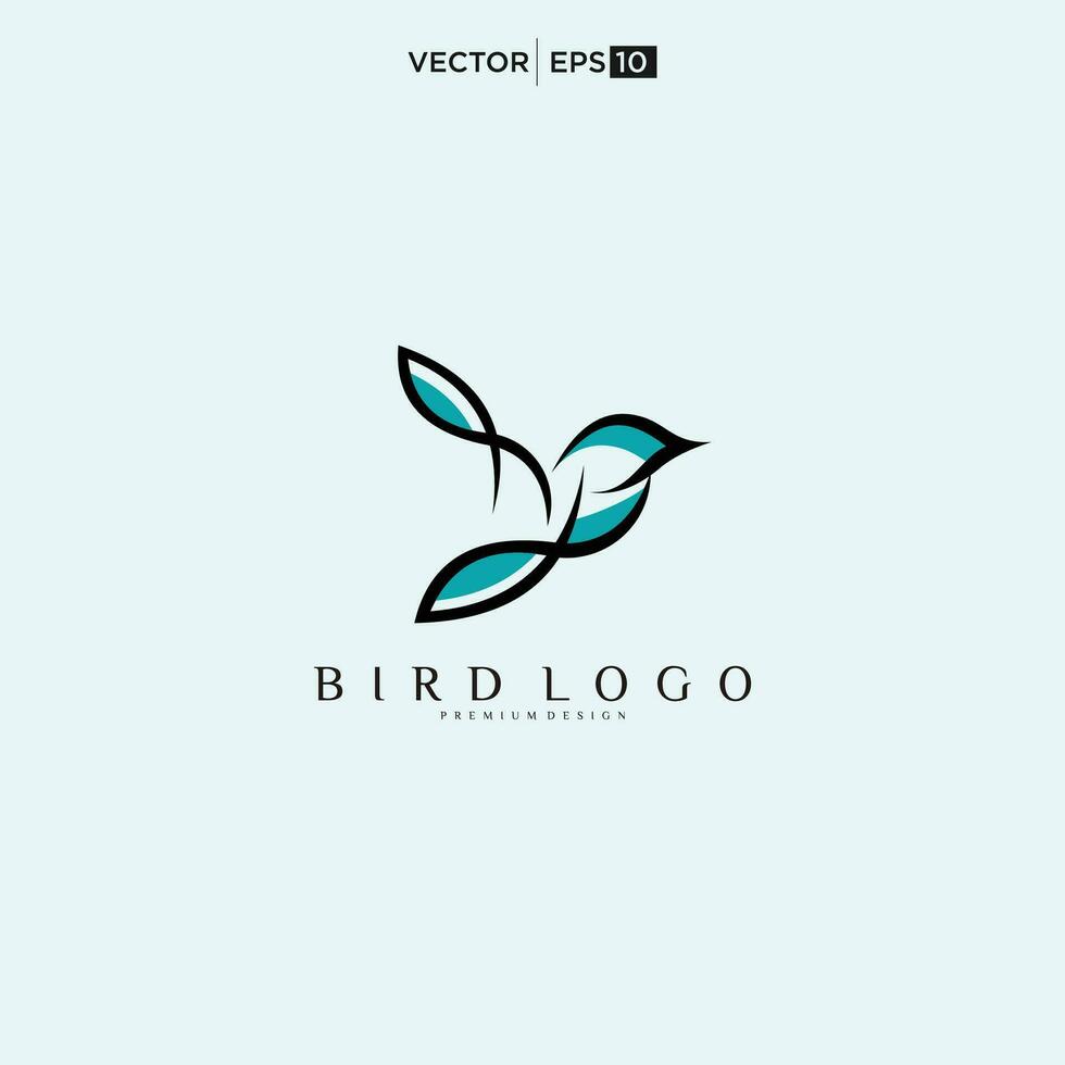 Flying Wings Bird Logo abstract design vector icon