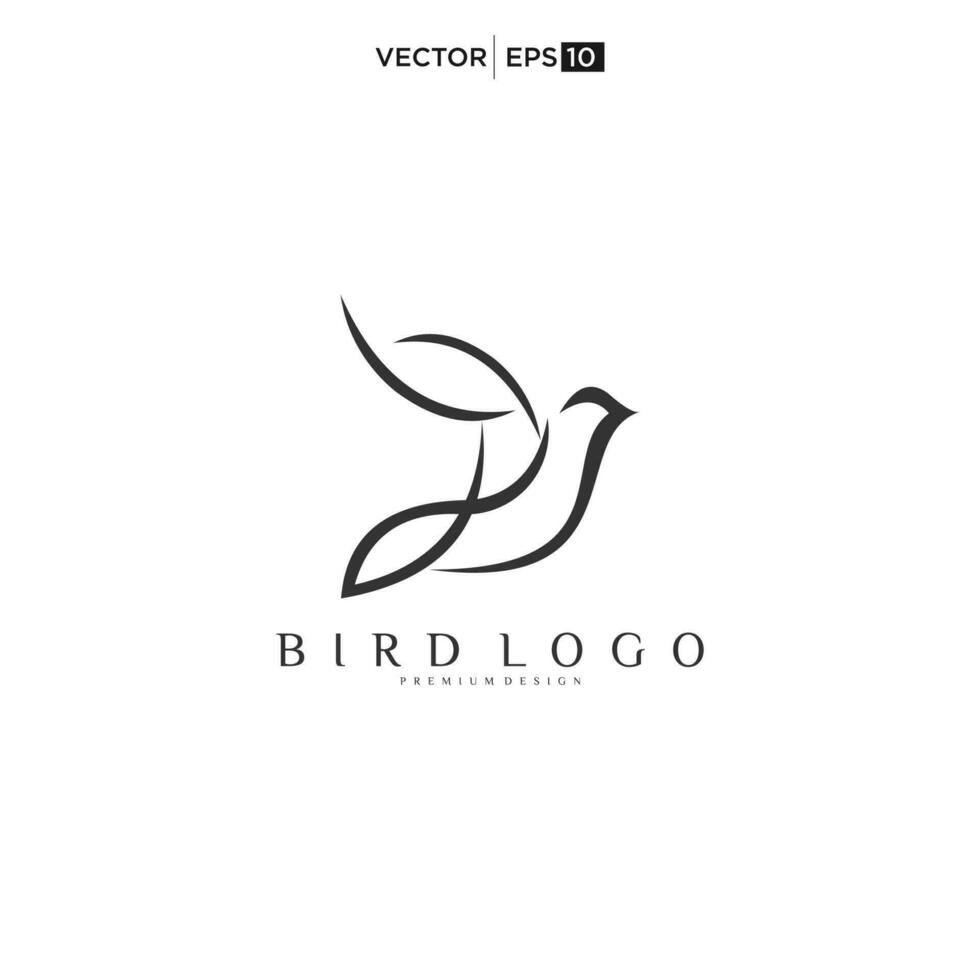 Flying Wings Bird Logo abstract design vector icon