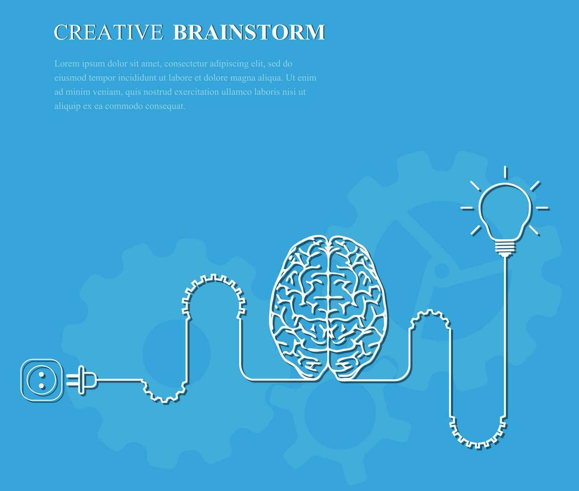 Creative brainstorm concept business idea vector