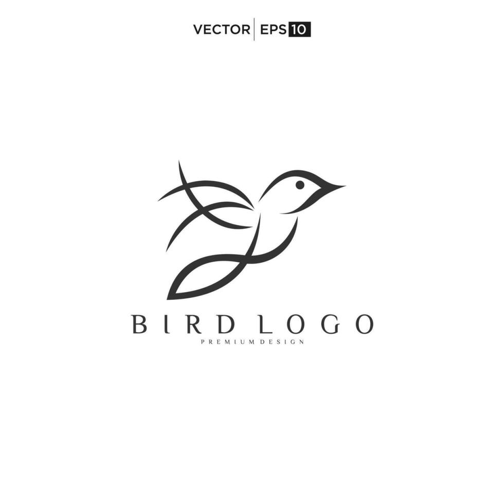 Flying Wings Bird Logo abstract design vector icon