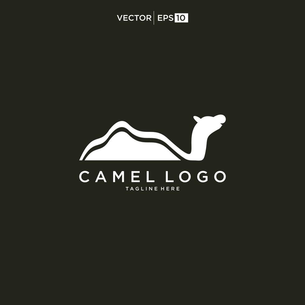 Desierto camello logo vector diseño modelo