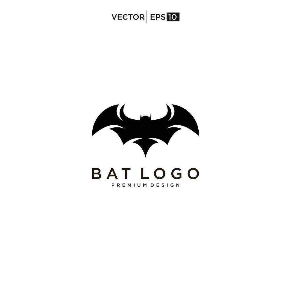 murciélago abierto alas volador concepto elementos logo vector icono