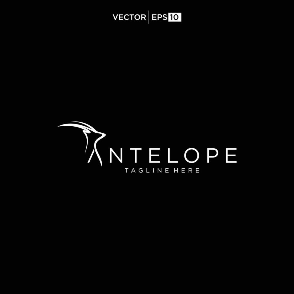 antelope logo design vector illustration