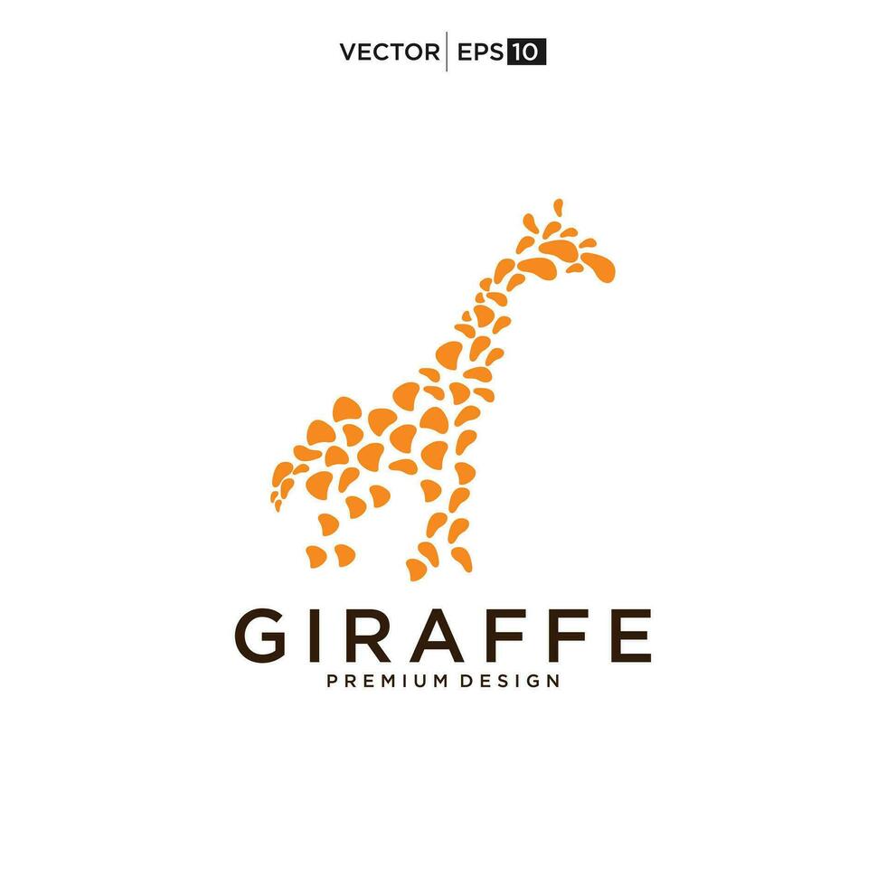 giraffe logo vector icon illustration