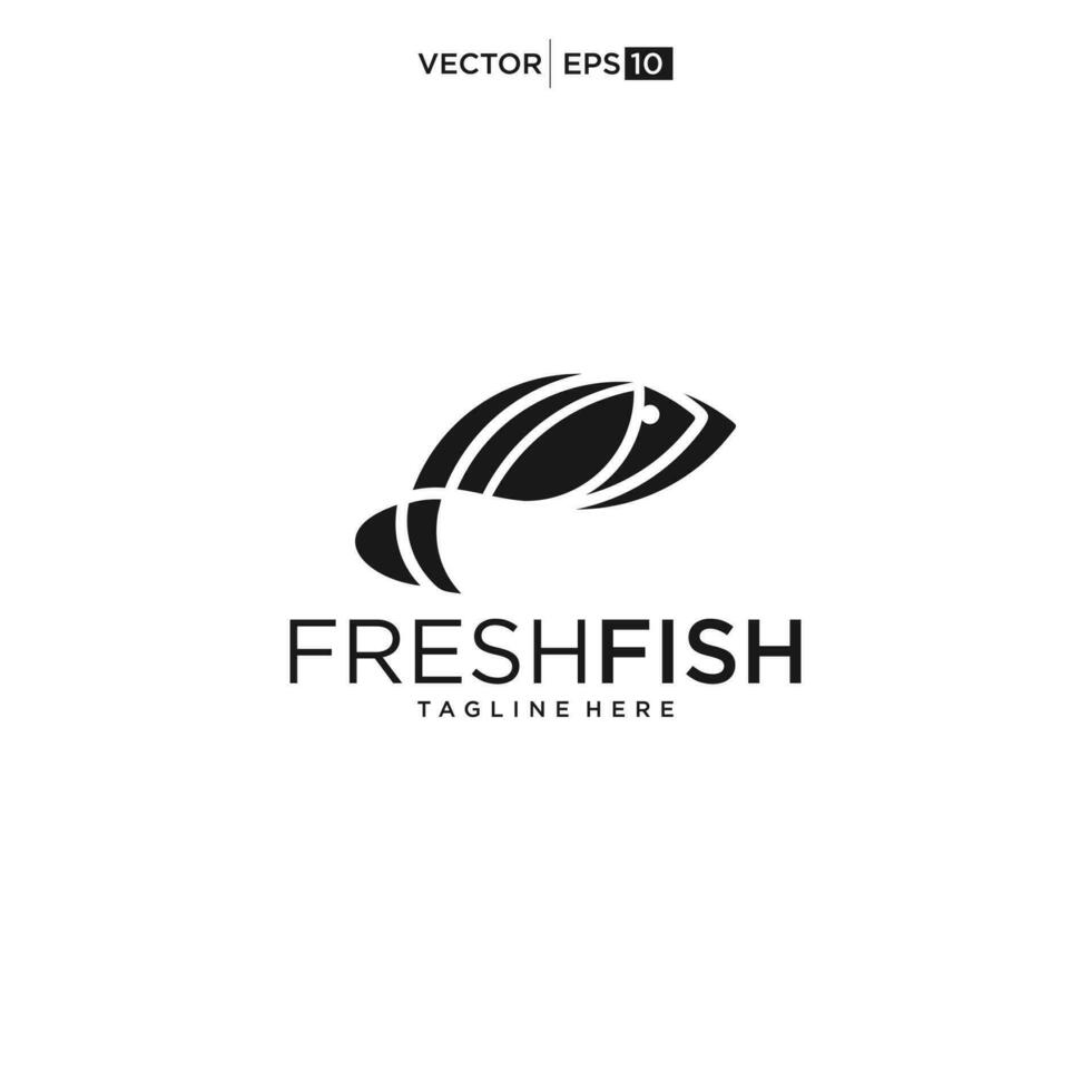 Fish logo template suitable for businesses and product names.. vector