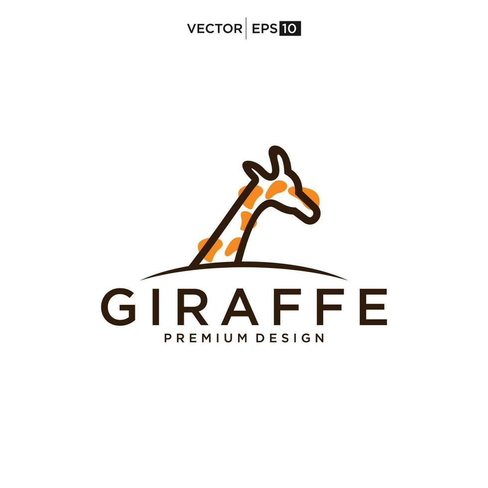 giraffe logo vector icon illustration