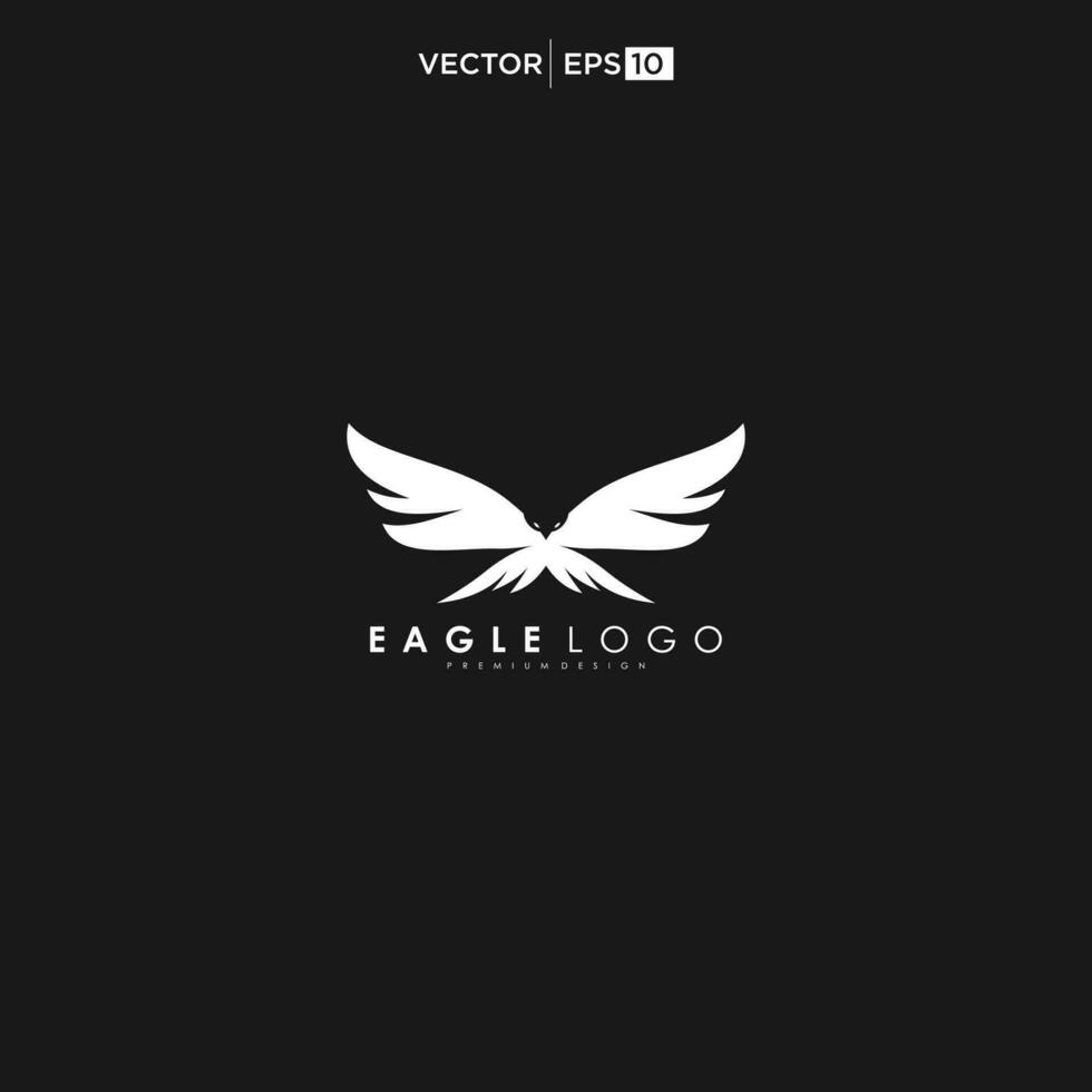 Eagle wing flight logo. Hawk wings icon. Flying bird emblem. Vector illustration.