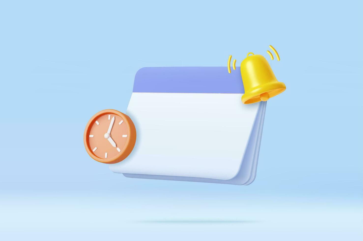 3D reminder in calendar vector