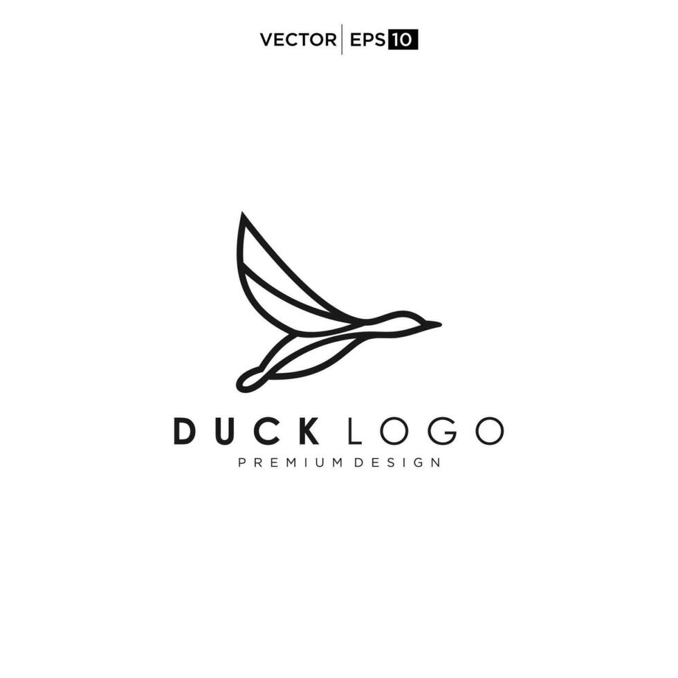 Pato logo vector ilustración diseño modelo
