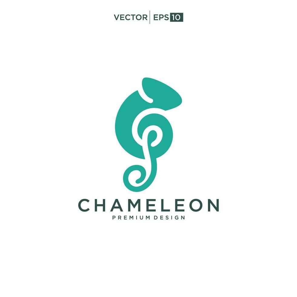 chameleon modern logo design template. vector illustration.