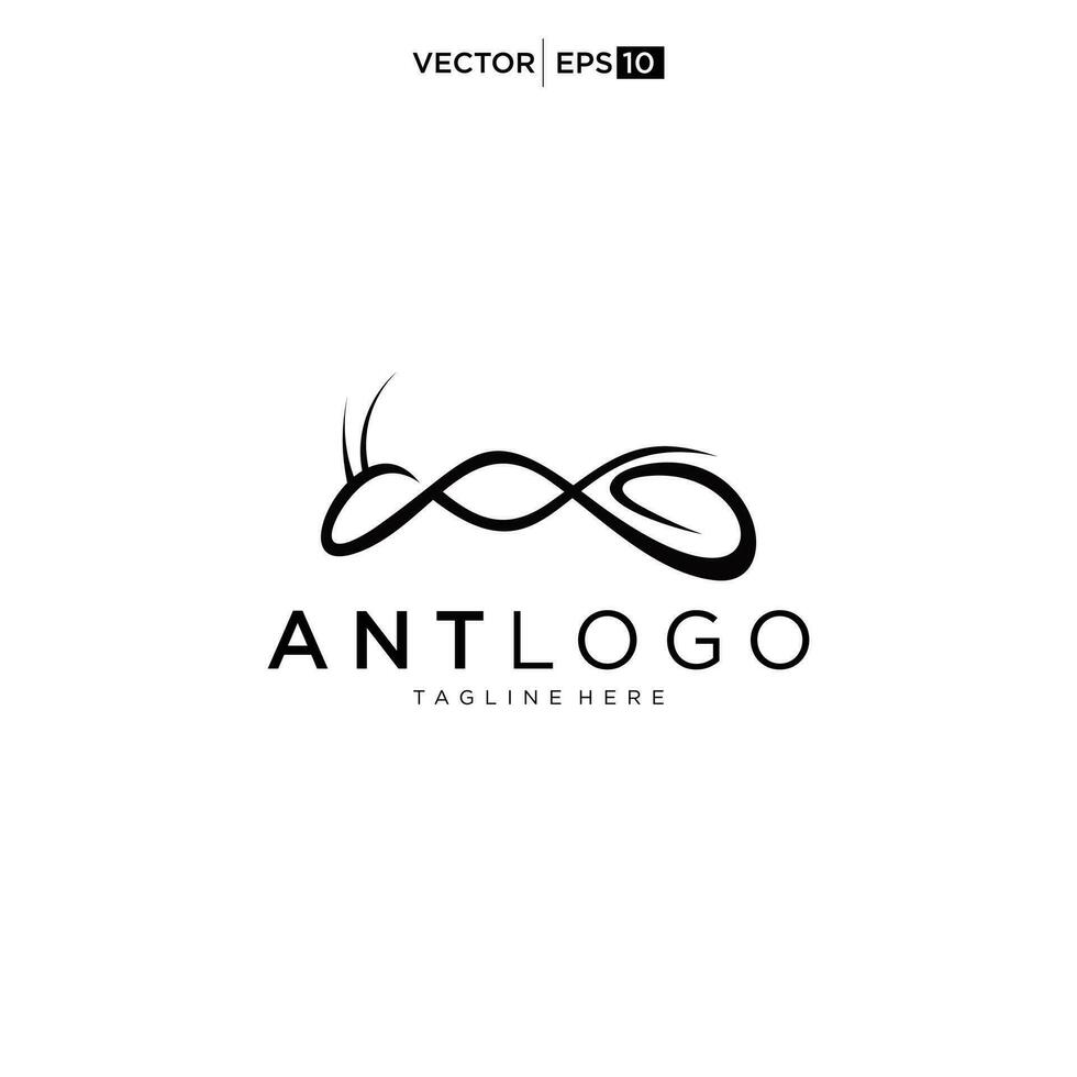 Ant Logo Design template. Vector Illustration