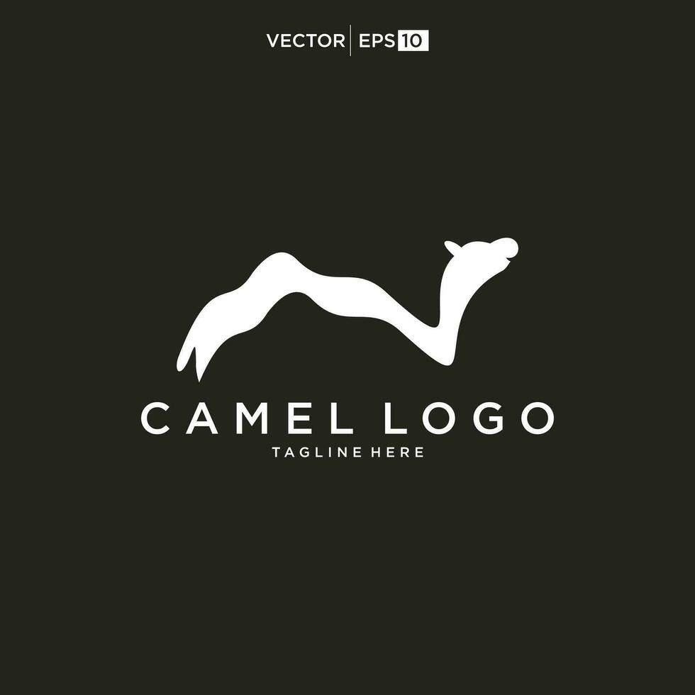 Desierto camello logo vector diseño modelo