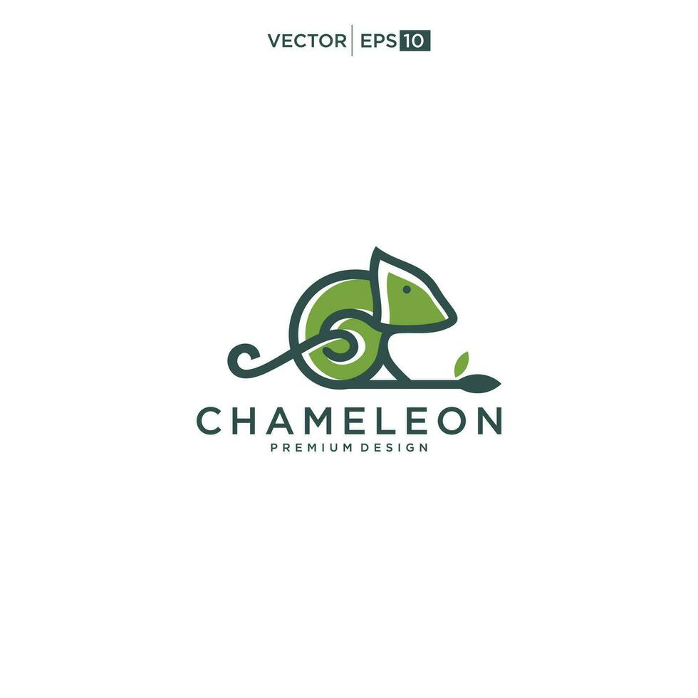 chameleon modern logo design template. vector illustration.