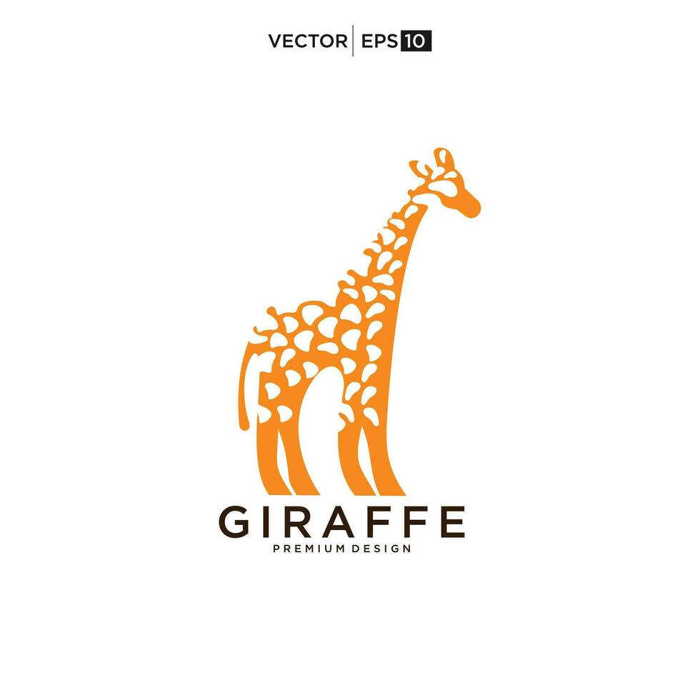 jirafa logo vector icono ilustración