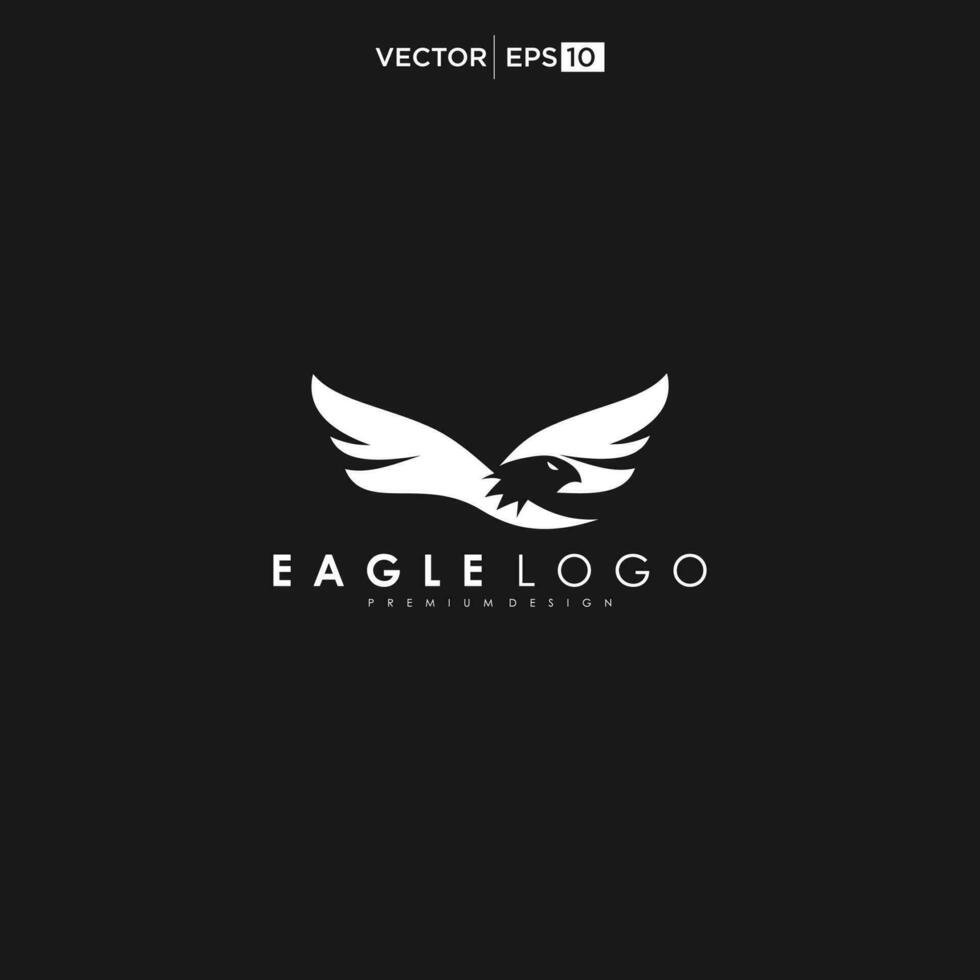 Eagle wing flight logo. Hawk wings icon. Flying bird emblem. Vector illustration.