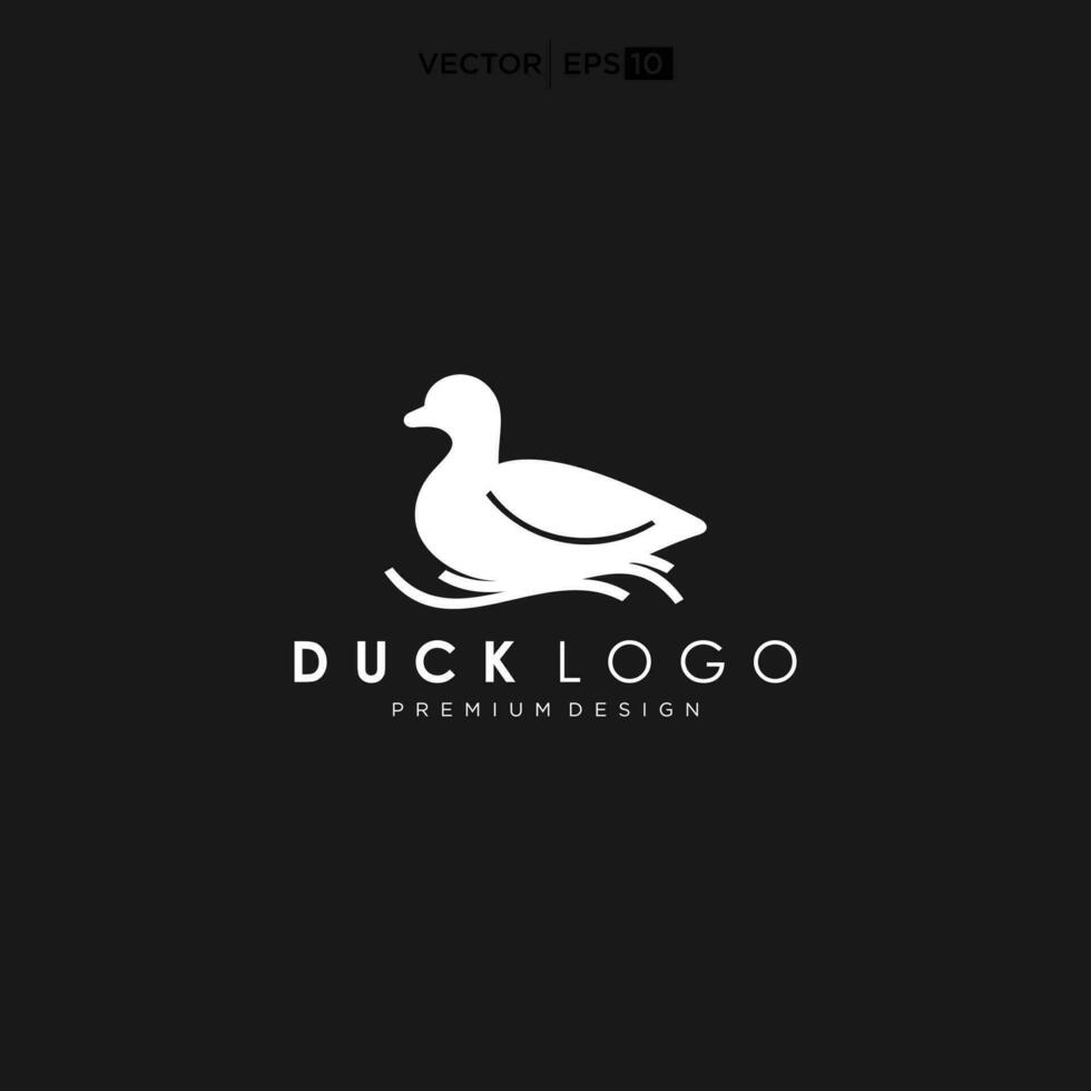 Pato logo vector ilustración diseño modelo