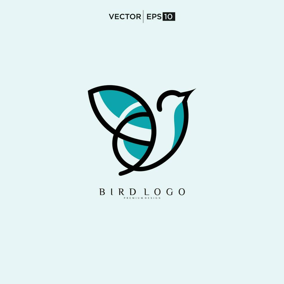 Flying Wings Bird Logo abstract design vector icon