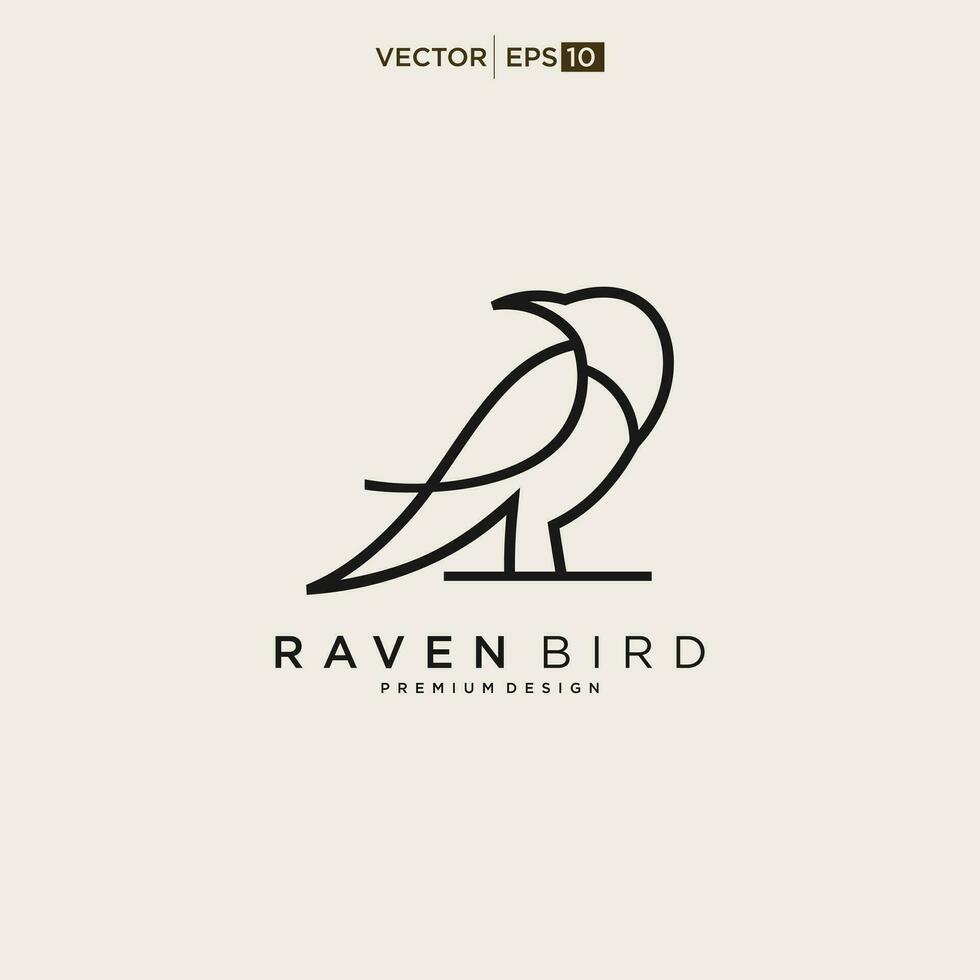 raven logo icon designs vector illustration