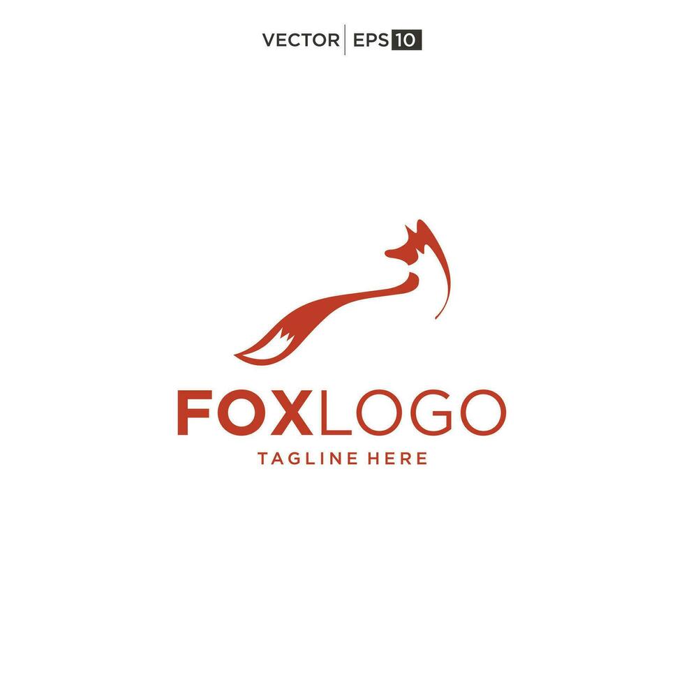 Fox creative logo vector. Fox icon vector illustration