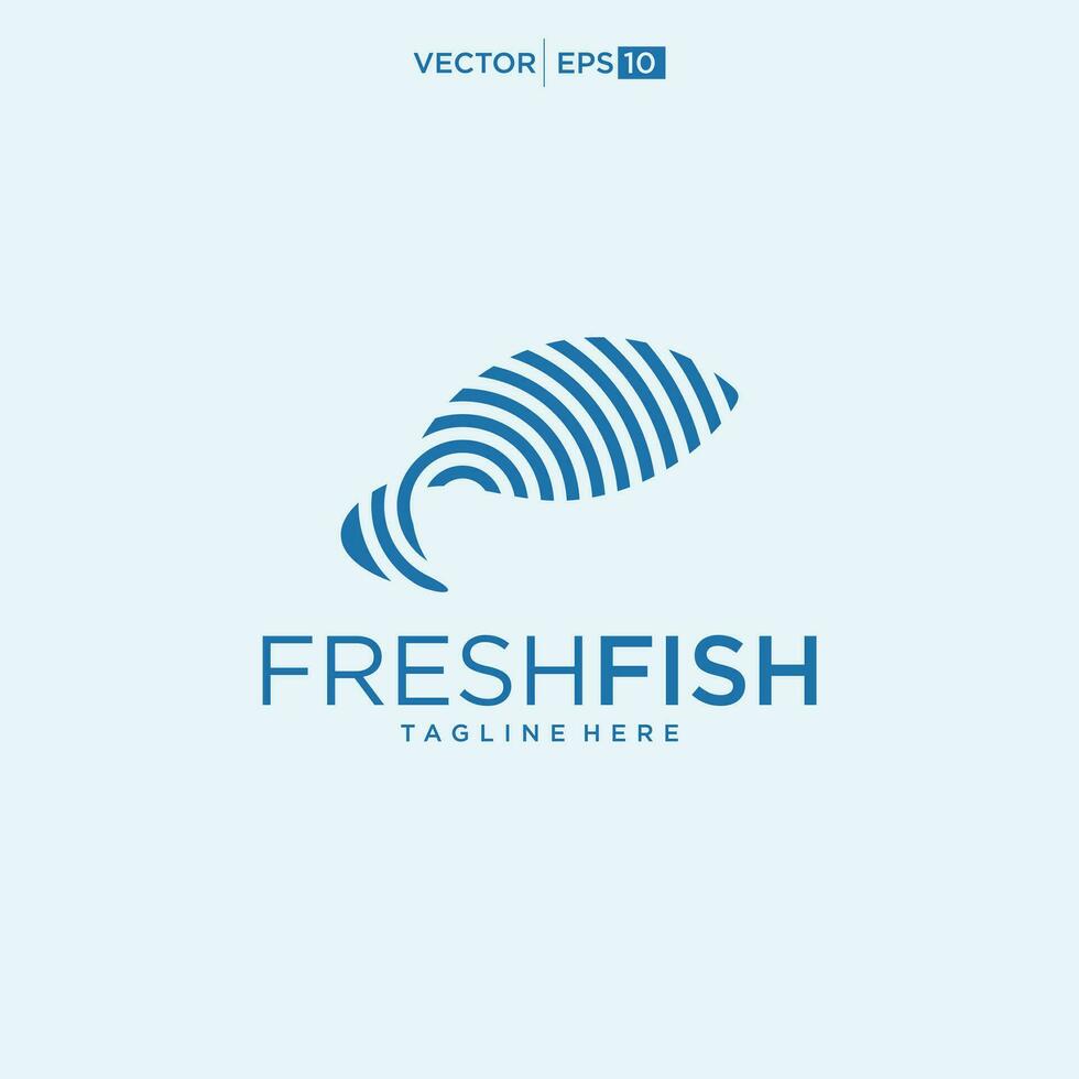 Fish logo template suitable for businesses and product names.. vector