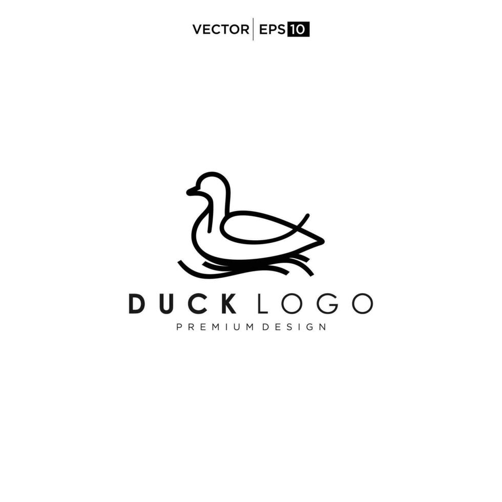 Pato logo vector ilustración diseño modelo